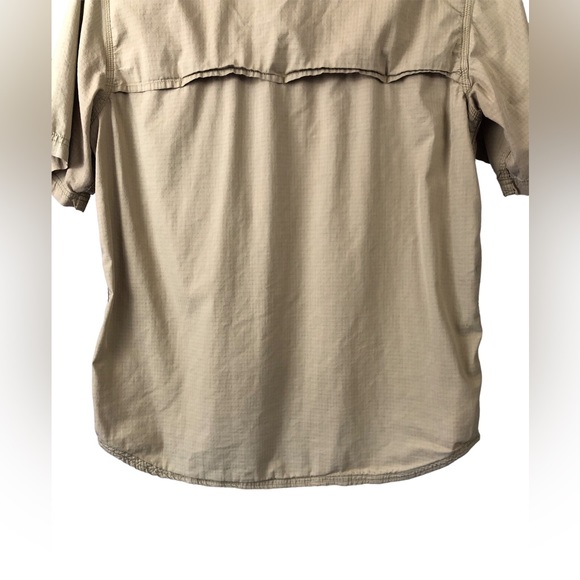 Men's Carhartt Force Dark Khaki Short Sleeve Button Down Work Shirt. Size Medium - Picture 6 of 16